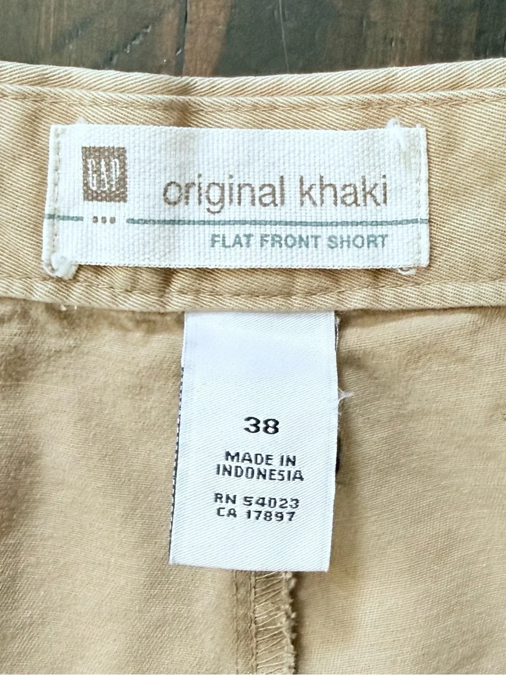 Gap Original Khaki Flat Front Shorts Men’s Size 38 100% Cotton Chino